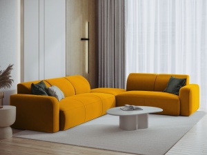 COLTAR DREAPTA 315CM, JASMIN 6 LOCURI, DIVERSE CULORI, MATERIAL CATIFEA, ARTIM GROUP COLLECTION - Img 5