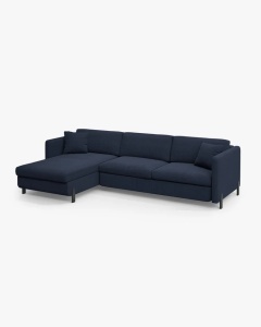 COLTAR EXTENSIBIL GLORIA, ALBASTRU, PE STANGA, 266 CM, TAPITAT CU TAPITERIE DIN TEXTIL STRUCTURAT BJORN, MICADONI - Img 4