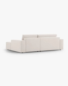 COLTAR EXTENSIBIL, PE DREAPTA, JODIE, 246X151 CM, BEJ DESCHIS, TAPITAT CU TAPITERIE DIN TEXTIL STRUCTURAT MEGAN, MICADONI - Img 4
