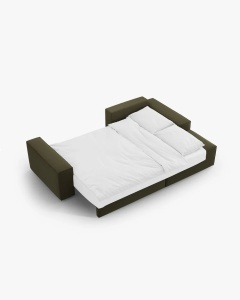COLTAR EXTENSIBIL, PE DREAPTA, JODIE, 246X151 CM, VERDE, TAPITAT CU TAPITERIE DIN TEXTIL CATIFEA BLUVEL, MICADONI - Img 2