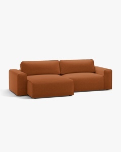 COLTAR EXTENSIBIL VICTOR, PE STANGA, CARAMIZIU, 246X148 CM, TAPITAT CU TAPITERIE DIN TEXTIL STRUCTURAT MOLYBDENE, MICADONI - Img 2