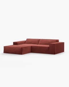 COLTAR JODIE PE STANGA, 224X162 CM, LEMN DE CIRES, TAPITAT CU TAPITERIE DIN TEXTIL STRUCTURAT LINS, MICADONI - Img 2