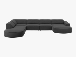 COLTAR JODIE, STANGA, 7 LOCURI, 364 CM, DIVERSE CULORI SI MATERIALE, DESIGN DEOSEBIT