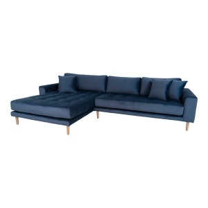 COLTAR LIDO CU 4 PERINI 290CM, DIN LEMN SI TEXTIL- CATIFEA, CULOARE STANGA, HOUSE NORDIC - Img 3