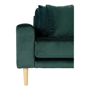 COLTAR LIDO CU 4 PERINI 290CM, DIN LEMN SI TEXTIL- CATIFEA, DREAPTA, CULOARE VERDE INCHIS, HOUSE NORDIC - Img 3