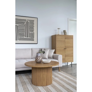 COLTAR LIDO CU 4 PERINI 290CM, STANGA, DIN LEMN SI TEXTIL, CULOARE NISIPIU, HOUSE NORDIC - Img 5