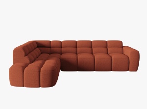 COLTAR LISA, STANGA, 5 LOCURI, 293 CM, SCORTISOARA 58, TAPITERIE DIN STOFA, DESIGN DEOSEBIT