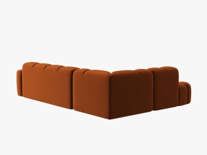 COLTAR LISA, STANGA, 5 LOCURI, 293 CM, SCORTISOARA, TAPITERIE DIN CATIFEA, DESIGN DEOSEBIT - Img 4