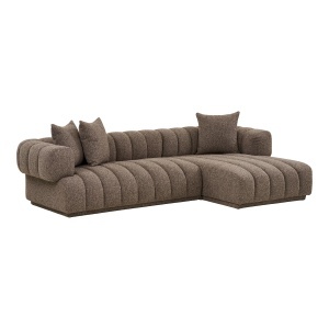 COLTAR LIVING AURORA 300CM, DIN LEMN SI TEXTIL, 3 PERINI, CULOARE MARO, HOUSE NORDIC - Img 3