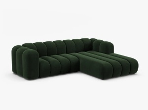 COLTAR LUPIN 260, PE DREAPTA, VERDE SMARALD, CU TAPITERIE DIN CATIFEA VENUS, MICADONI - Img 2