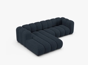 COLTAR LUPIN 260, PE STANGA, ALBASTRU MARIN, CU TAPITERIE DIN TEXTIL CHENILLE EDEN, MICADONI - Img 3