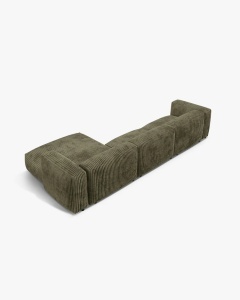 COLTAR MARTINA, 130X176 CM, PE DREAPTA, VERDE MUSCHI, TAPITAT CU TAPITERIE DIN TEXTIL CORDOI TILIA, MICADONI - Img 3