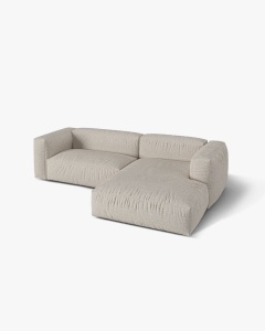 COLTAR MARTINA, BEJ, 280 CM, DREAPTA, CU TAPITERIE DIN TEXTIL BOUCLE MONET, MICADONI - Img 3