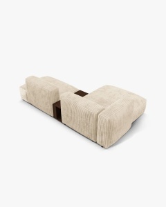 COLTAR MARTINA, PE STANGA, 285 CM, BEJ DESCHIS, TAPITAT CU TAPITERIE DIN TEXTIL CORDOI TILIA, MICADONI - Img 3
