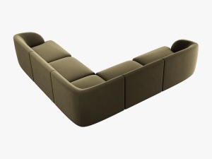 COLTAR MILEY, 5 LOCURI, VERDE 77, TAPITERIE DIN CATIFEA, DESIGN DEOSEBIT - Img 2