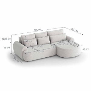 COLTAR, MODEL BESTSELLER, OLIVIO, GRI DESCHIS, MATERIAL DE CALITATE BOUCLE, DESIGN DEOSEBIT - Img 4