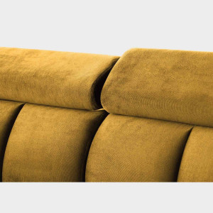 COLTAR MODERN DEOSEBIT, GOMEZ U 330CM, DIN CATIFEA DE CULOARE GALBENA, CONFORT SPORIT, MARS - Img 5