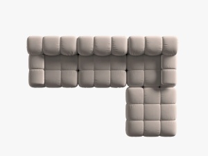 COLTAR MODULAR BELLIS, 4 LOCURI, 282 CM, BEJ 16, TAPITERIE DIN CATIFEA, DESIGN DEOSEBIT - Img 3