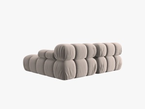 COLTAR MODULAR BELLIS, DREAPTA, 2 LOCURI, 191 CM, BEJ 16, TAPITERIE DIN CATIFEA, DESIGN DEOSEBIT - Img 2