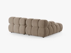 COLTAR MODULAR BELLIS, PE STANGA, CU TAPITERIE DIN CATIFEA BLUVEL, MICADONI - Img 3
