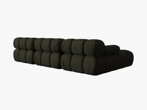 COLTAR MODULAR BELLIS, STANGA, 3 LOCURI, 285 CM, VERDE 77, TAPITERIE DIN CATIFEA 3D, DESIGN DEOSEBIT - Img 6