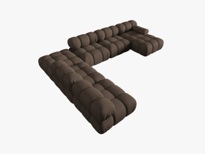 COLTAR MODULAR BELLIS, STANGA, 6 LOCURI, 379 CM, MARO 40, TAPITERIE DIN CATIFEA 3D, DESIGN DEOSEBIT - Img 5