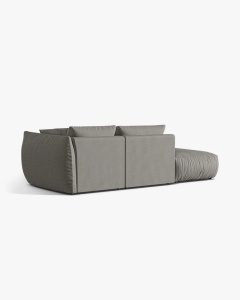 COLTAR MODULAR CHRIS, PE STANGA, 315X100, GRI CALD, CU TAPITERIE DIN TEXTIL STRUCTURAT LINS, MICADONI - Img 3