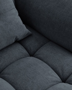 COLTAR MODULAR, CU 2 LOCURI, BLOOM, ALBASTRU MARIN, 327 CM, CU TAPITERIE DIN TEXTIL STRUCTURAT WIND, MICADONI - Img 5