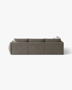 COLTAR MODULAR, CU 4 LOCURI, BLOOM, PE STANGA, 316 CM, CU TAPITERIE DIN TEXTIL CATIFEA CASINO, MICADONI - Img 4