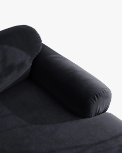 COLTAR MODULAR, OPHELIA, ALBASTRU ROYAL, PE DREAPTA, 236 CM, CU TAPITERIE DIN TEXTIL CATIFEA VENUS, MICADONI - Img 5