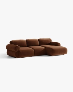 COLTAR MODULAR, OPHELIA, MARO, PE DREAPTA, 297 CM, CU TAPITERIE DIN TEXTIL CATIFEA VENUS, MICADONI - Img 2