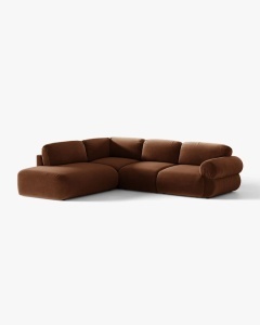COLTAR MODULAR, OPHELIA, MARO, PE STANGA, 289 CM, CU TAPITERIE DIN TEXTIL CATIFEA VENUS, MICADONI