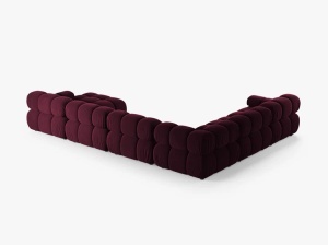 COLTAR MODULAR PANORAMIC BELLIS, PE STANGA, VISINIU, CU TAPITERIE DIN CATIFEA VENUS, MICADONI - Img 3