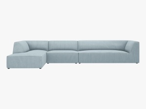 COLTAR MODULAR RUBY, STANGA, 5 LOCURI, 366 CM, DIVERSE CULORI SI MATERIALE, DESIGN DEOSEBIT - Img 7
