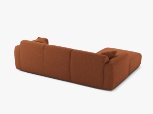 COLTAR MOLINO, 225 CM, PE STANGA, CARAMIZIU, CU TAPITERIE DIN TEXTIL CHENILLE EDEN, MICADONI - Img 3