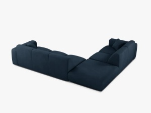 COLTAR MOLINO, 315 CM, PE STANGA, ALBASTRU ROYAL, CU TAPITERIE DIN TEXTIL CHENILLE REBEL, MICADONI - Img 3
