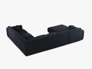 COLTAR PANORAMIC MOLINO, PE DREAPTA, ALBASTRU MARIN, 326 CM, , CU TAPITERIE DIN TEXTIL CHENILLE EDEN, MICADONI - Img 3