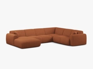 COLTAR PANORAMIC MOLINO, PE DREAPTA, CARAMIZIU, 326 CM, , CU TAPITERIE DIN TEXTIL CHENILLE EDEN, MICADONI