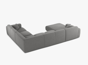COLTAR PANORAMIC MOLINO, PE DREAPTA, GRI DESCHIS, 326 CM, , CU TAPITERIE DIN TEXTIL CHENILLE EDEN, MICADONI - Img 3
