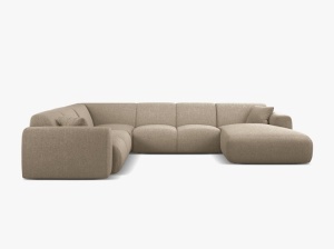 COLTAR PANORAMIC MOLINO, PE STANGA, BEJ INCHIS, 326 CM, , CU TAPITERIE DIN TEXTIL CHENILLE EDEN, MICADONI - Img 2