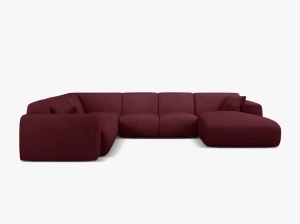 COLTAR PANORAMIC MOLINO, PE STANGA, BORDO, 326 CM, , CU TAPITERIE DIN TEXTIL CHENILLE REBEL, MICADONI - Img 2
