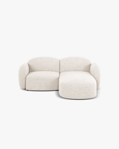 COLTAR PE DREAPTA, BLAIR, 194X 95, BEJ DESCHIS, CU TAPITERIE DIN TEXTIL CHENILLE EDEN, MICADONI