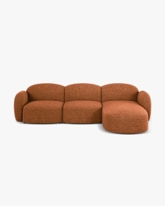 COLTAR PE DREAPTA, BLAIR, 274X 95, CARAMIZIU, CU TAPITERIE DIN TEXTIL CHENILLE EDEN, MICADONI