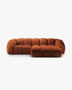 COLTAR PE DREAPTA DIANA, CARAMIZIU, 294X182 CM, TAPITAT CU TAPITERIE DIN TEXTIL STRUCTURAT BUBBLE MICADONI - Img 2