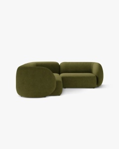 COLTAR PE DREAPTA, KATE, VERDE MASLINIU INCHIS, 252X220 CM, TAPITAT CU TAPITERIE DIN TEXTIL BOUCLE BALOO, MICADONI - Img 2