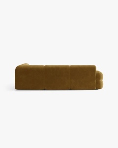 COLTAR PE DREAPTA NEO, GALBEN MUSTAR, 295X210 CM, TAPITAT CU TAPITERIE DIN TEXTIL CHENILLE GOLD, MICADONI - Img 4
