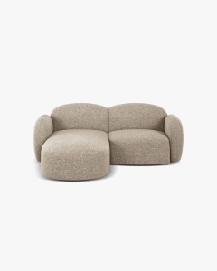 COLTAR PE STANGA, BLAIR, 194X 95, BEJ INCHIS, CU TAPITERIE DIN TEXTIL CHENILLE EDEN, MICADONI - Img 2