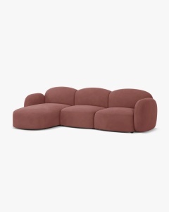 COLTAR PE STANGA, BLAIR, 274X 95, FLAMINGO, CU TAPITERIE DIN TEXTIL CATIFEA CASINO, MICADONI