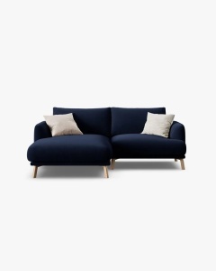 COLTAR PE STANGA, NAOMI, ALBASTRU ROYAL, 200X170 CM, TAPITAT CU TAPITERIE DIN TEXTIL CATIFEA SALVADOR, MICADONI
