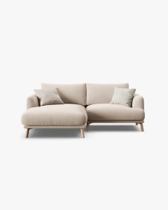 COLTAR PE STANGA, NAOMI, BEJ, 200X170 CM, TAPITAT CU TAPITERIE DIN TEXTIL CATIFEA SALVADOR, MICADONI